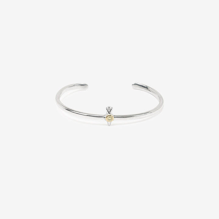 Moto BC-01G eagle silver bangle K18 gold accent native style handmade bracelet Japan