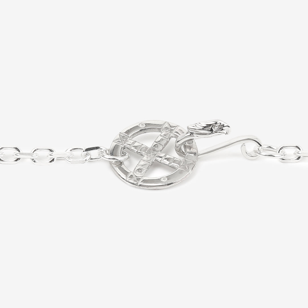 Moto CH-05 bold square chain necklace eagle hook silver chain Japan handcrafted jewelry