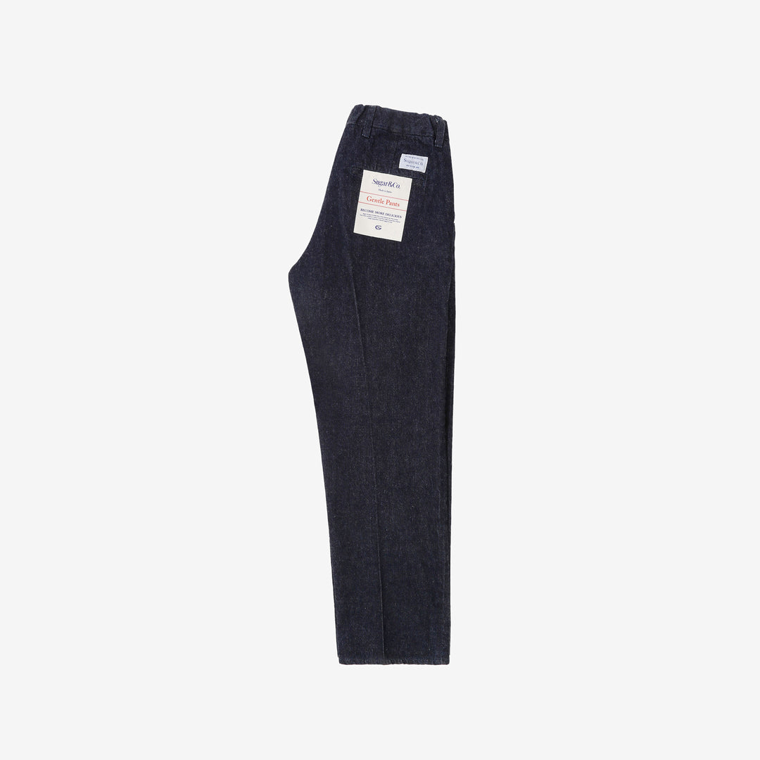 Sugar & Co SGR-S01 12oz selvedge indigo denim gentle pants front view