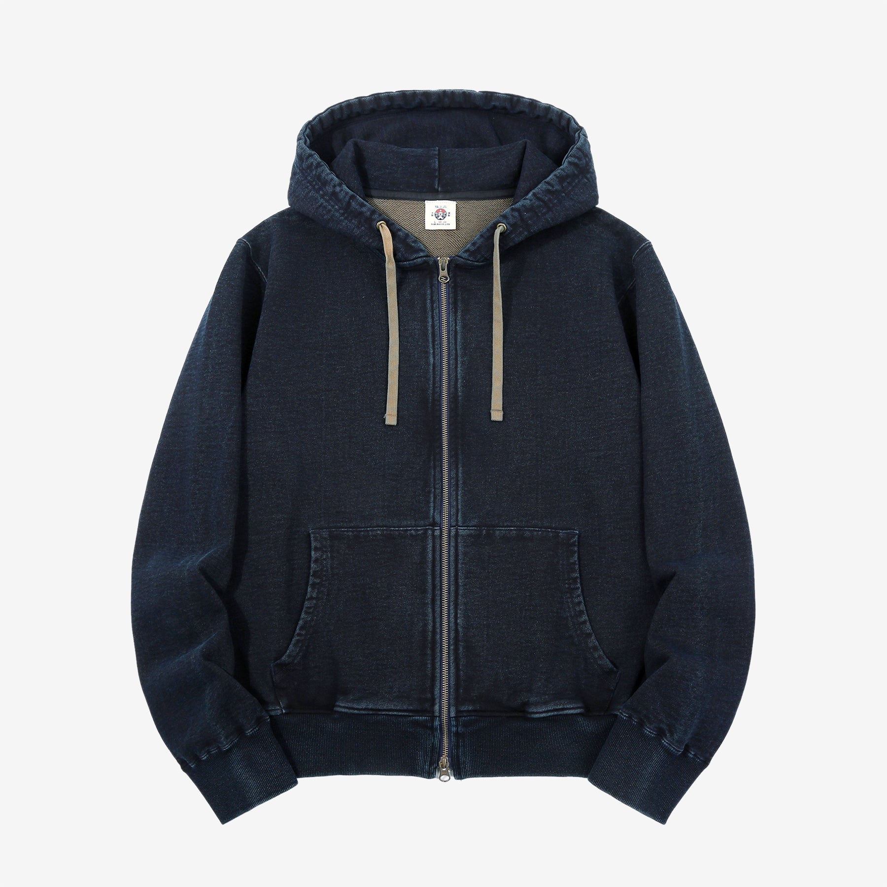 Samurai Jeans SIS25-102 14.5oz Indigo Full-Zip Hoodie - Kakishibu