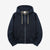 Samurai Jeans SIS25-102 14.5oz Indigo Full-Zip Hoodie - Kakishibu Overdyed Front