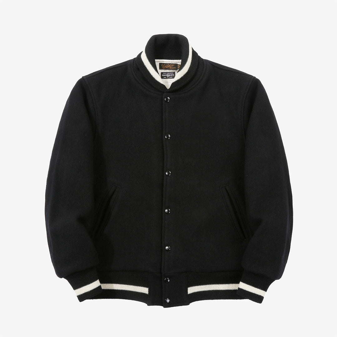 Freewheelers Leadfoot sports jacket heavy melton wool car club jacket black Japan front