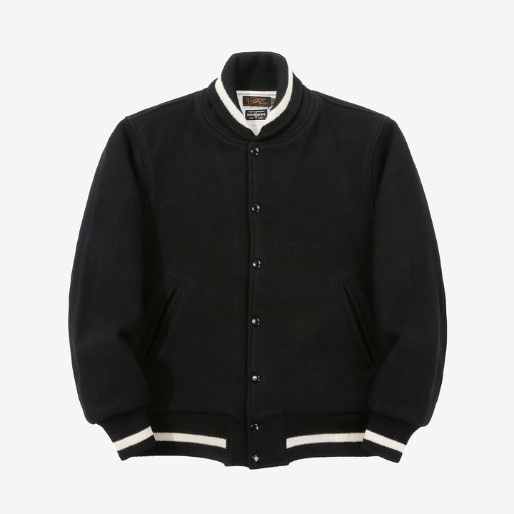 Freewheelers Leadfoot sports jacket heavy melton wool car club jacket black Japan front