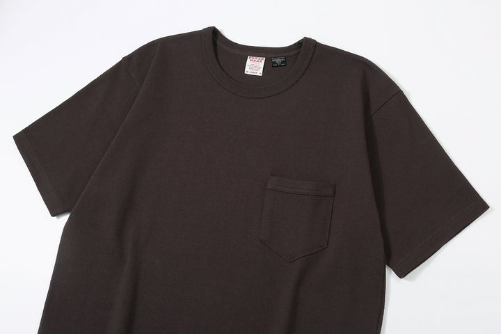 Freewheelers 2625009 Heavyweight Solid Pocket T-Shirt in Jet Black – Binder Neck Detail