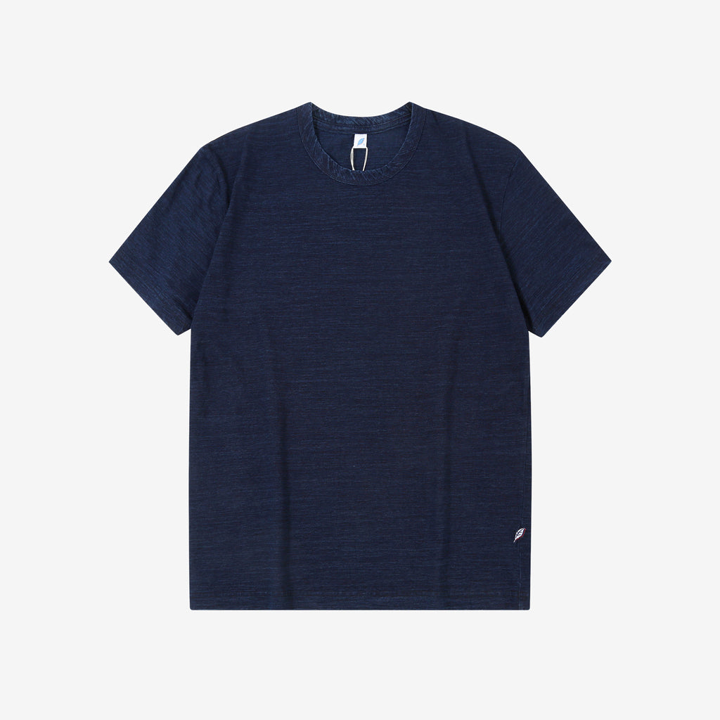 Pure Blue Japan SS-5011-D indigo jersey T-shirt dark indigo slub cotton Japan front