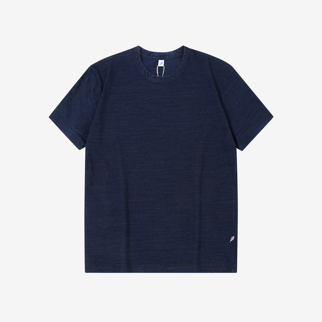 Pure Blue Japan SS-5011-D indigo jersey T-shirt dark indigo slub cotton Japan front