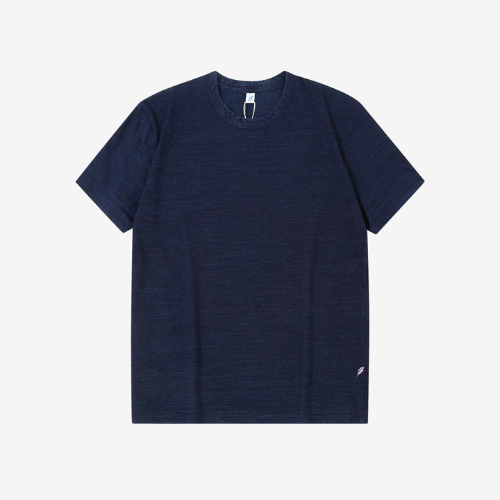 Pure Blue Japan SS-5011-D indigo jersey T-shirt dark indigo slub cotton Japan front