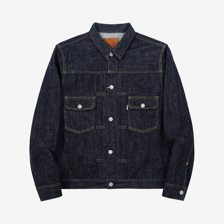 Omoto Denim 3215 13.5oz selvedge Type 2 denim jacket made in Japan front