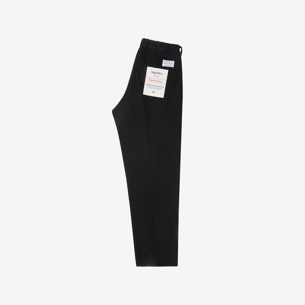 Sugar & Co SGR-S01 12oz selvedge black denim gentle pants front view