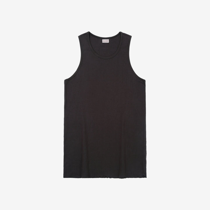 Stevenson Overall Co. Dual Comfort Cotton Tank Charcoal Made In Japan Front