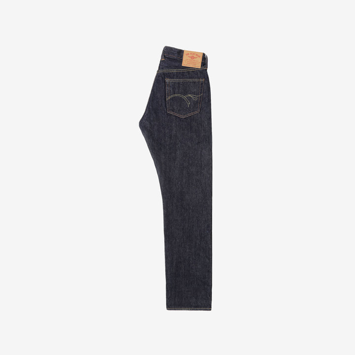 The Flat Head FN-8004 18oz selvedge denim jeans wide tapered fit indigo front view
