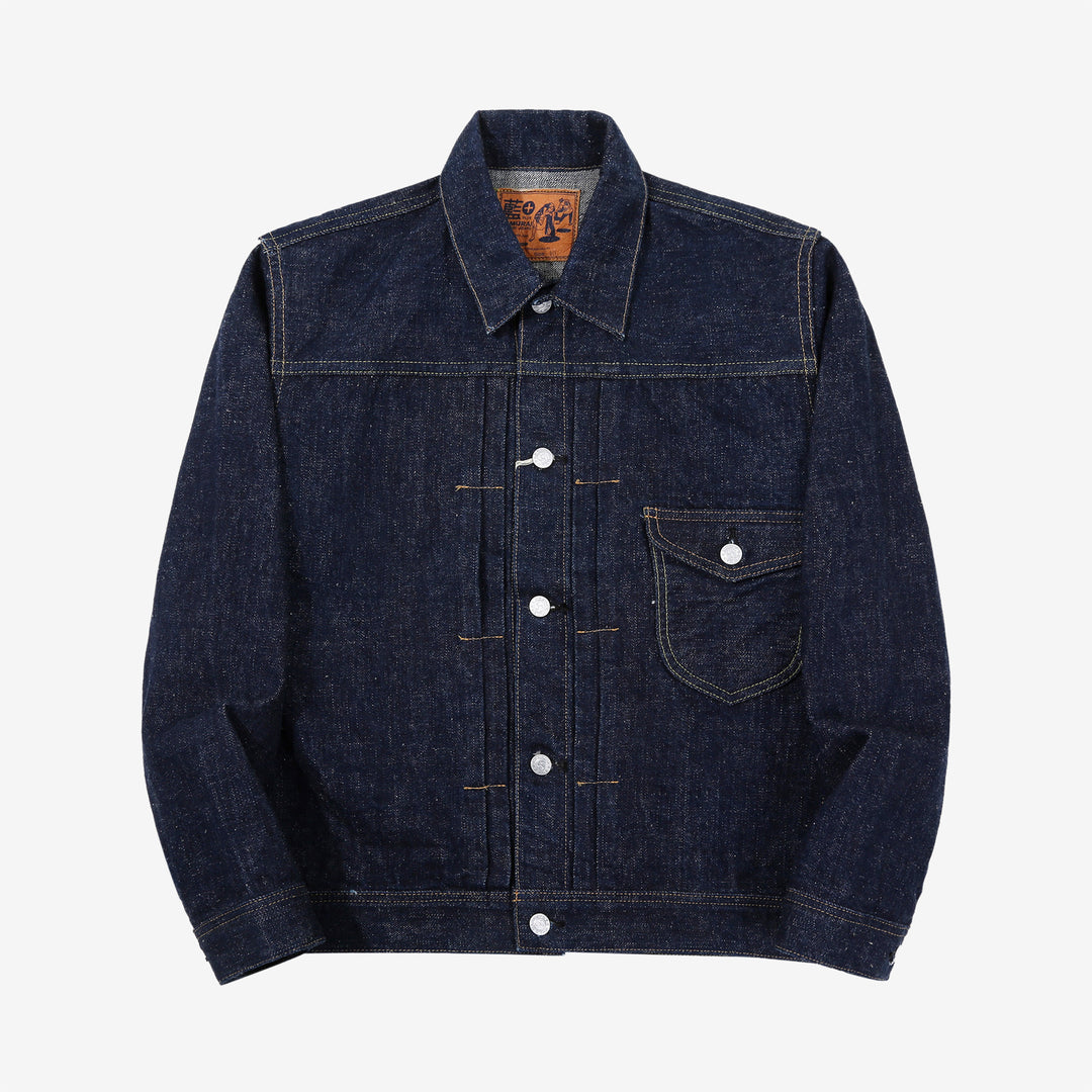 Samurai Jeans S101AX "AI Plus" Natural Indigo Mixed 18oz Selvedge Denim Jacket Front