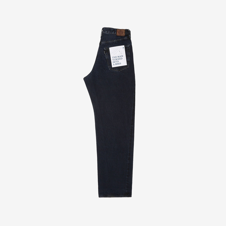 Omoto Denim 0815BCH 13.5oz Selvedge Sumi Overdyed Denim - Wide Straight Fit Made in Japan - Full View