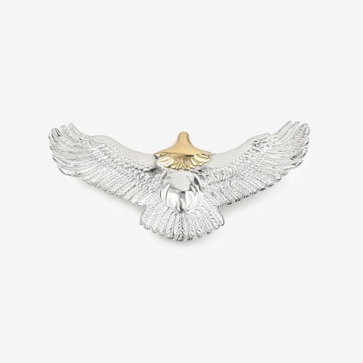 Moto EG-02 eagle silver pendant medium K18 gold accent native style Japan handcrafted jewelry