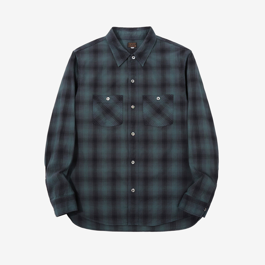 Deluxeware LV-36 Amundsen Dobby Ombre Check Shirt – Front View