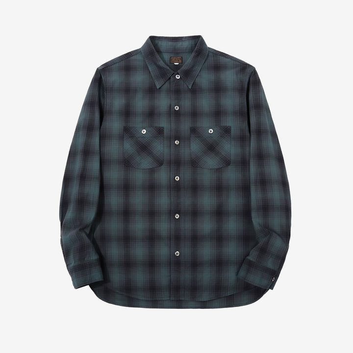 Deluxeware LV-36 Amundsen Dobby Ombre Check Shirt – Front View