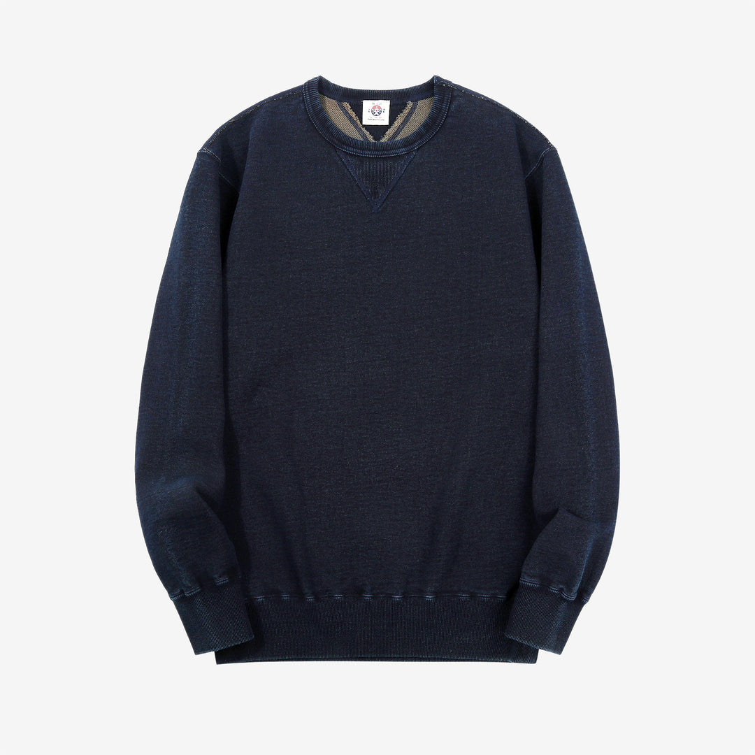 Samurai Jeans SIS25-101 14.5oz Indigo Sweatshirt - Kakishibu Overdyed Front