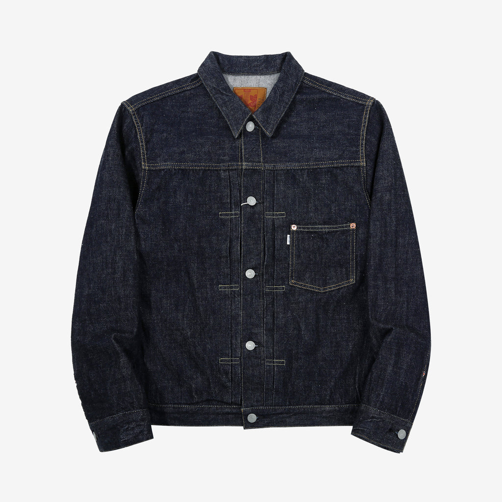 Omoto Denim 3115 13.5oz selvedge Type 1 denim jacket made in Japan front