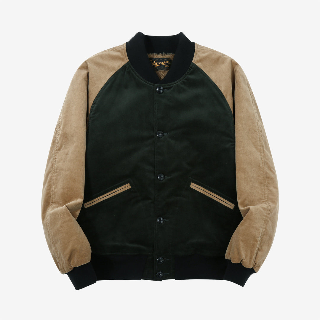 Stevenson Overall GA1 Golden Era Athletic jacket green beige front view