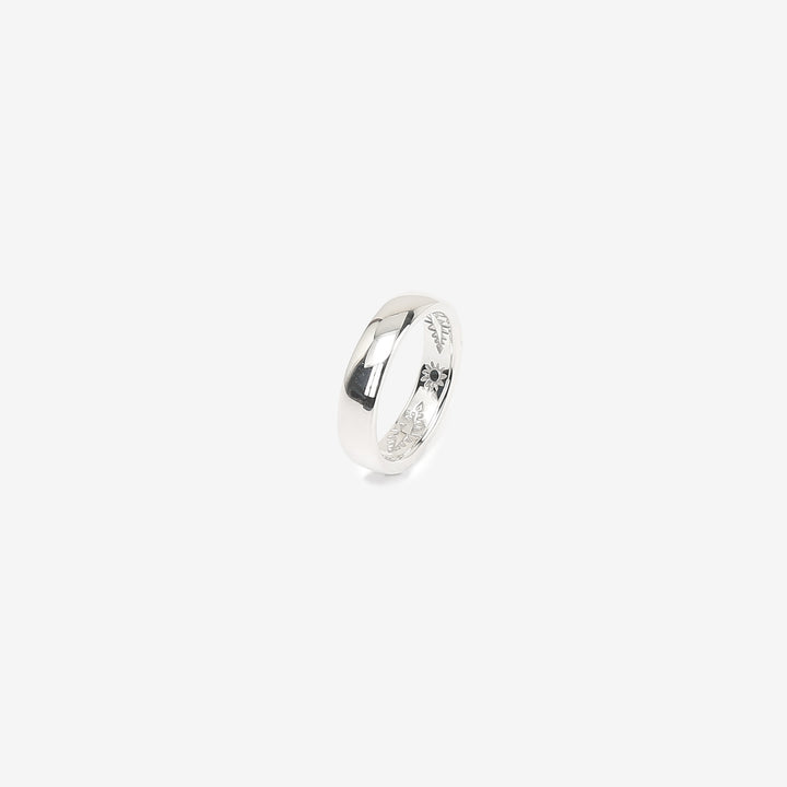 Moto RC-08 silver stamp ring native style minimal handmade ring Japan