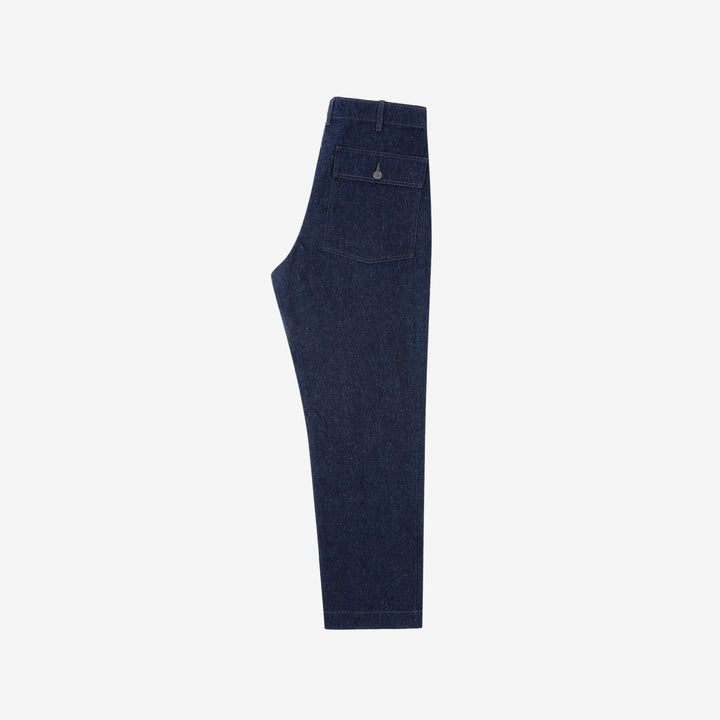 Wasew WSW-25M-005 10oz nep denim baker pants made in Japan lightweight textured denim military pants full view