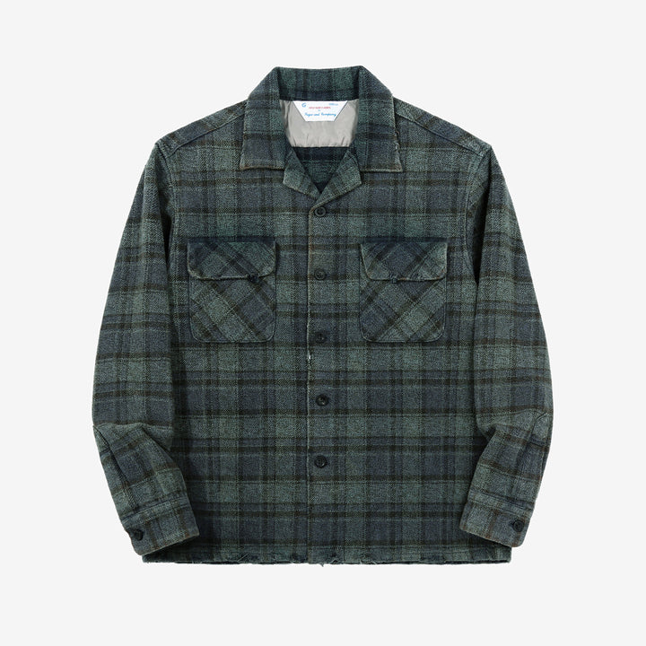 Sugar & Co SGR-BTS01V box check shirt vintage wash front view