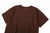 Boncoura High Density Heavyweight Pocket T-Shirt Made in Japan Brown Collar 