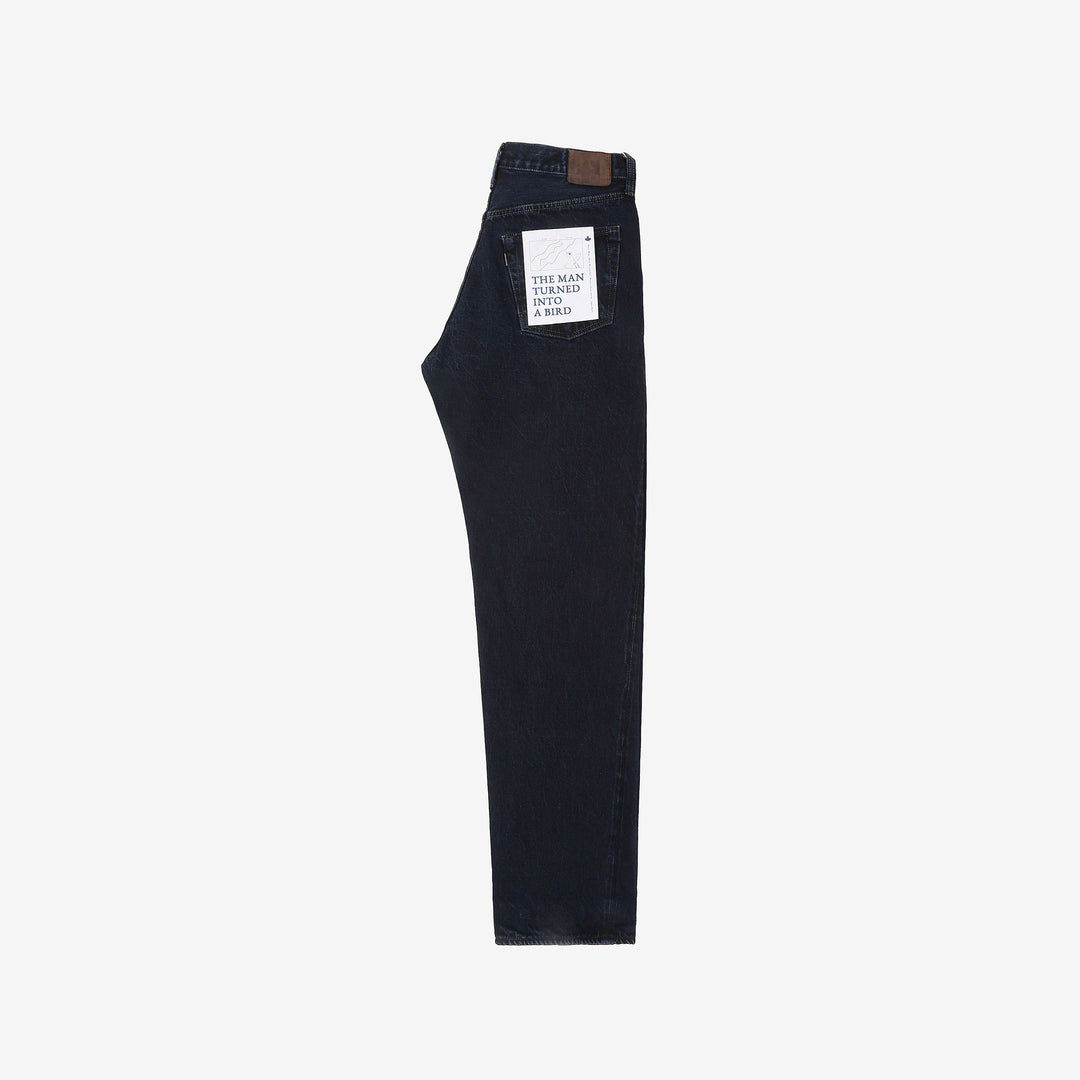 Omoto Denim 0615BCH 13.5oz Selvedge Sumi Overdyed Denim - Relaxed Tapered Fit Made in Japan - Full View