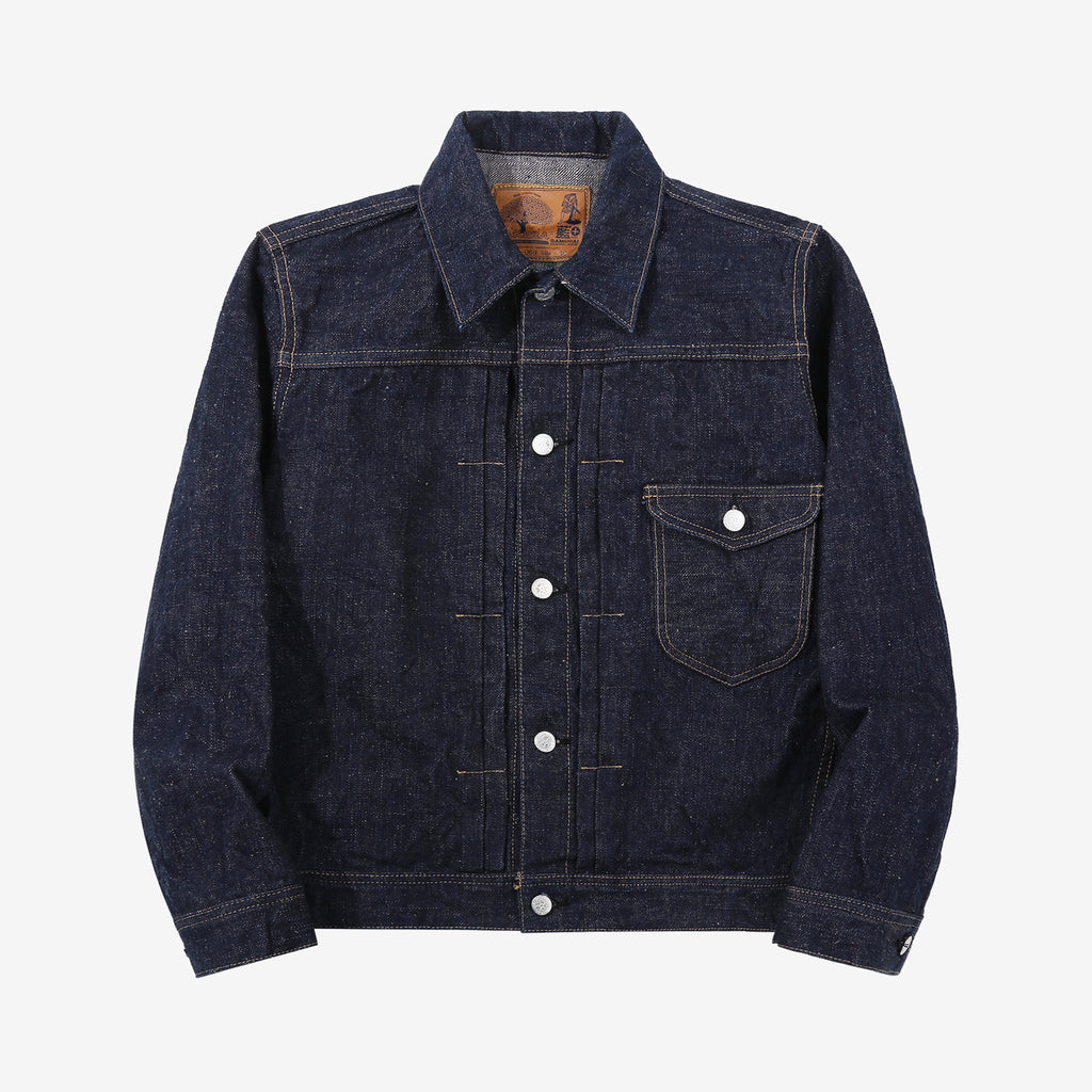 Samurai Jeans S101AX AI Plus 18oz selvedge denim jacket front view