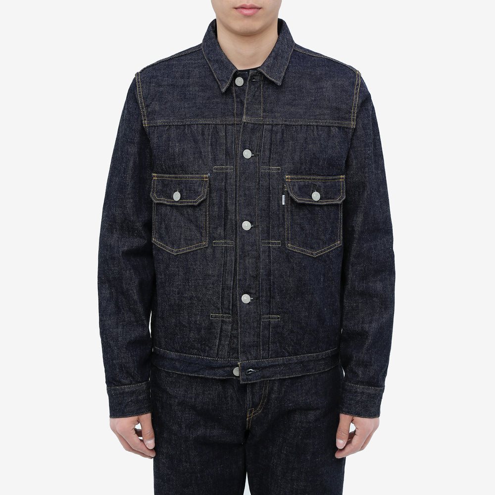 OMOTO DENIM 3215 13.5oz Selvedge Type 2 Denim Jacket - Model Front View