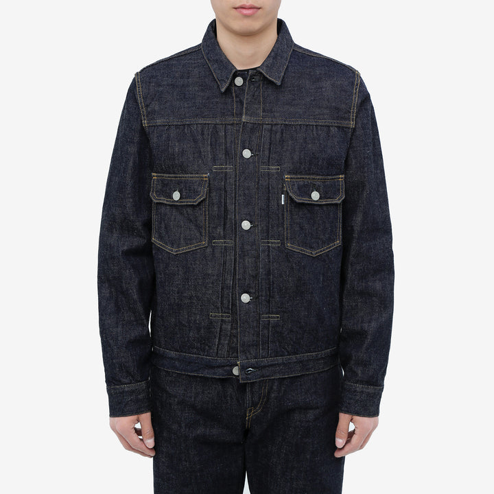Omoto Denim 3215 13.5oz selvedge Type 2 denim jacket made in Japan wear image front