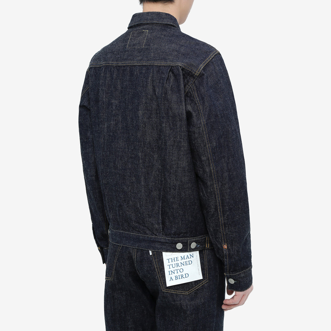 Omoto Denim 3215 13.5oz selvedge Type 2 denim jacket made in Japan wear image side back