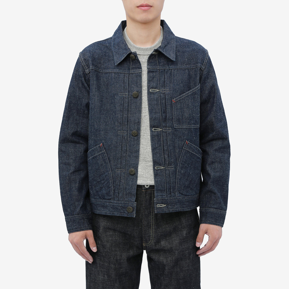 DALEE’S & CO. 61B 11oz Selvedge Denim Work Jacket – Model Front View