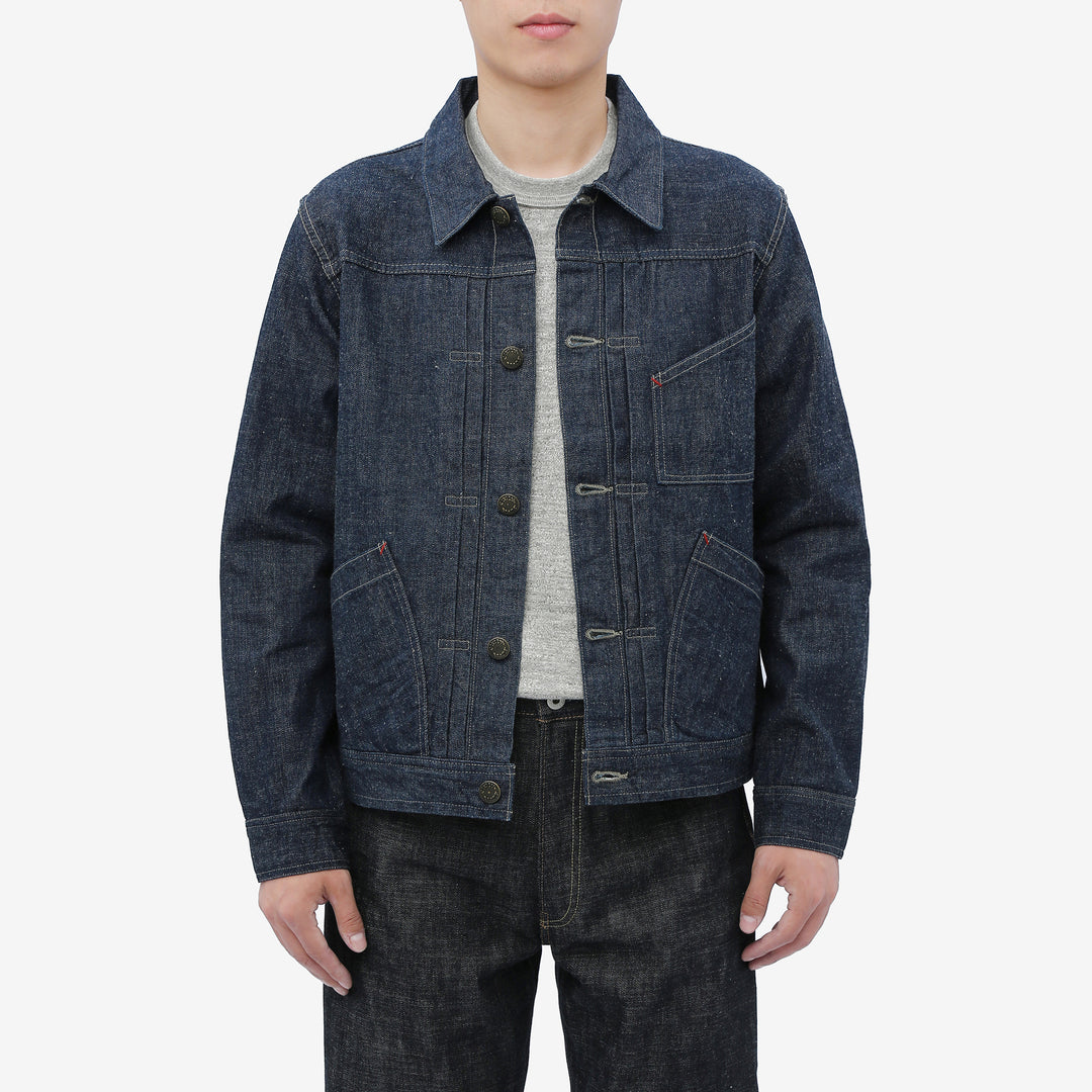 DALEE’S & CO. 61B 11oz Selvedge Denim Work Jacket – Model Front View