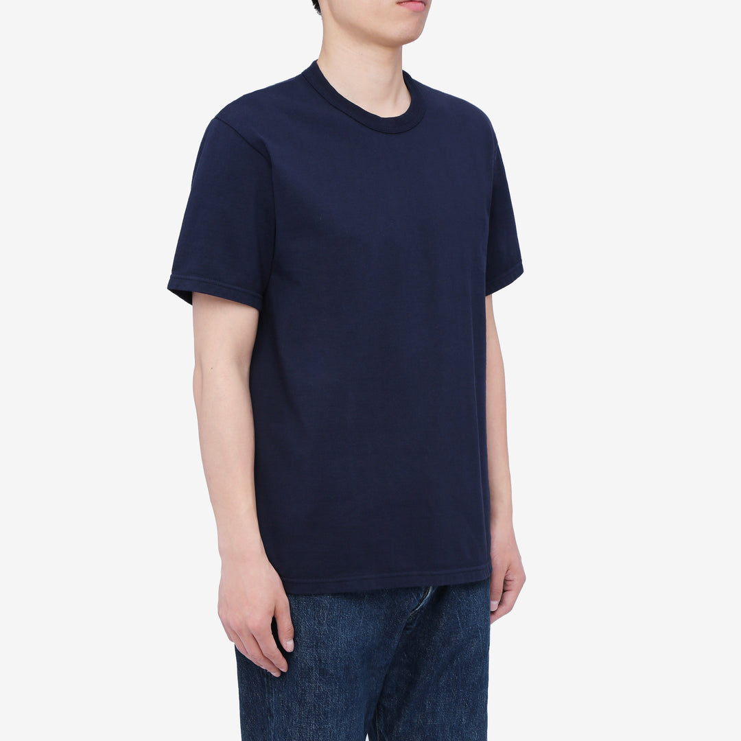 Deluxeware SDTS-00 10.5oz loopwheeled T-shirt made in Japan heavyweight crew neck blue
