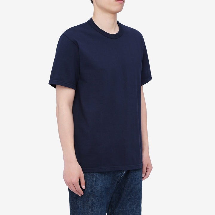 Deluxeware SDTS-00 10.5oz loopwheeled T-shirt made in Japan heavyweight crew neck blue