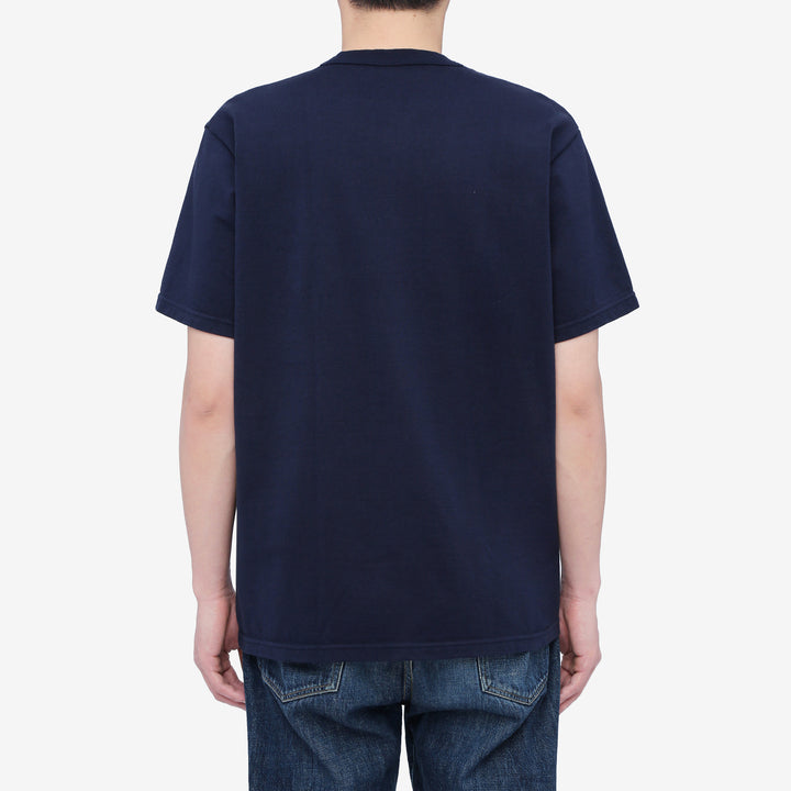 Deluxeware SDTS-00 10.5oz loopwheeled T-shirt made in Japan heavyweight crew neck blue