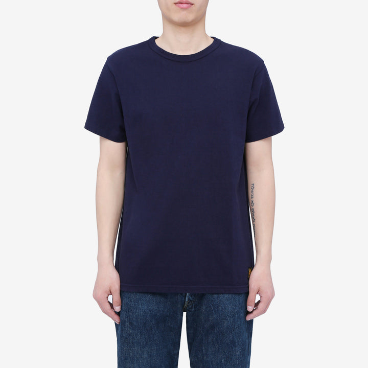 Deluxeware MTS-00 7.5oz loopwheeled T-shirt made in Japan crew neck blue