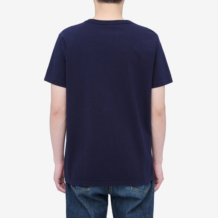 Deluxeware MTS-00 7.5oz loopwheeled T-shirt made in Japan crew neck blue