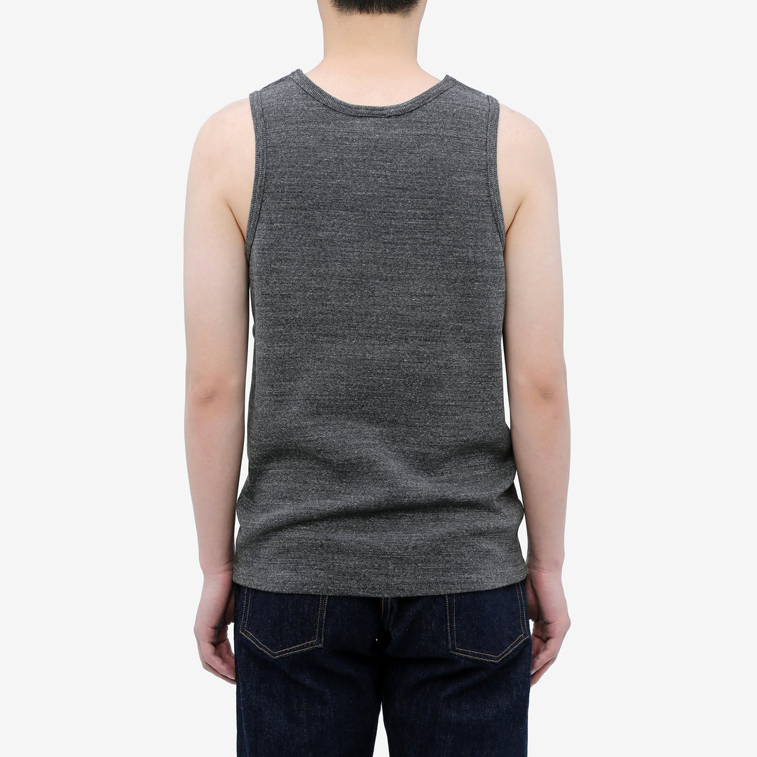 Deluxeware TNKP-00 Heavyweight Ribbed Knit Tank Top Wear Image Back View