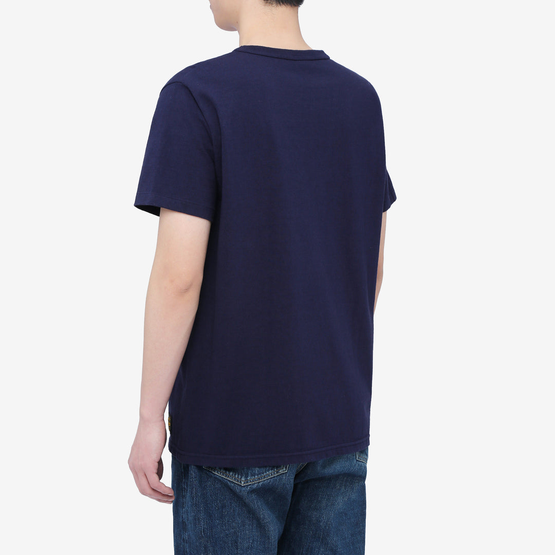 Deluxeware MTS-00 7.5oz loopwheeled T-shirt made in Japan crew neck blue