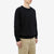 Pure Blue Japan 5409-IDBK Indigo Sweatshirt Black Overdye – Model Front Three-Quarter View