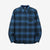 Pure Blue Japan 2235-BE Indigo Overdyed Cotton Tweed Check Shirt – Front View
