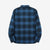 Pure Blue Japan 2235-BE Indigo Overdyed Cotton Tweed Check Shirt – Back View