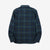 Pure Blue Japan 2235-BR Cotton Tweed Check Indigo Overdyed Shirt - Back View