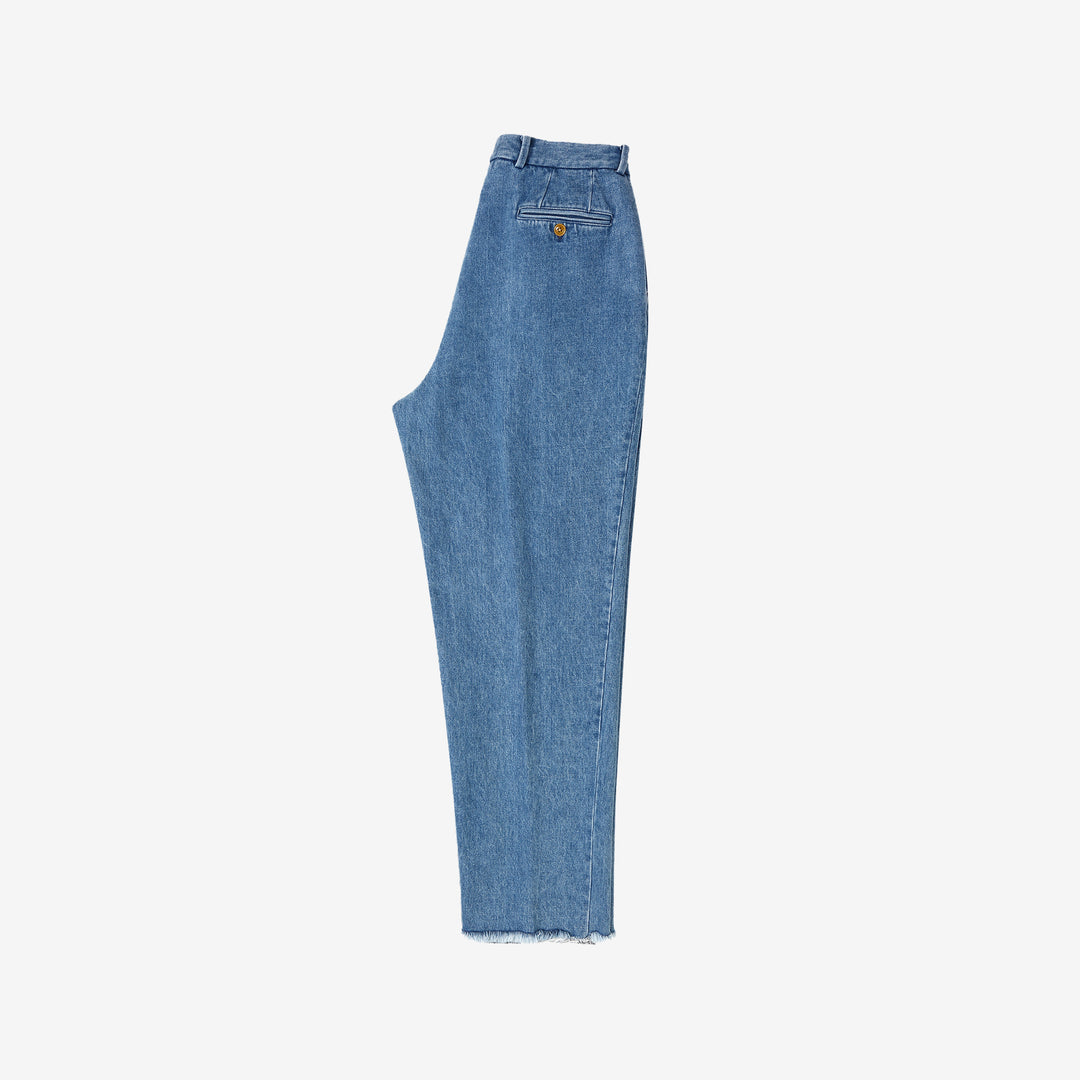 NEAT Sea Island cotton denim chinos vintage washed wide trousers Japan