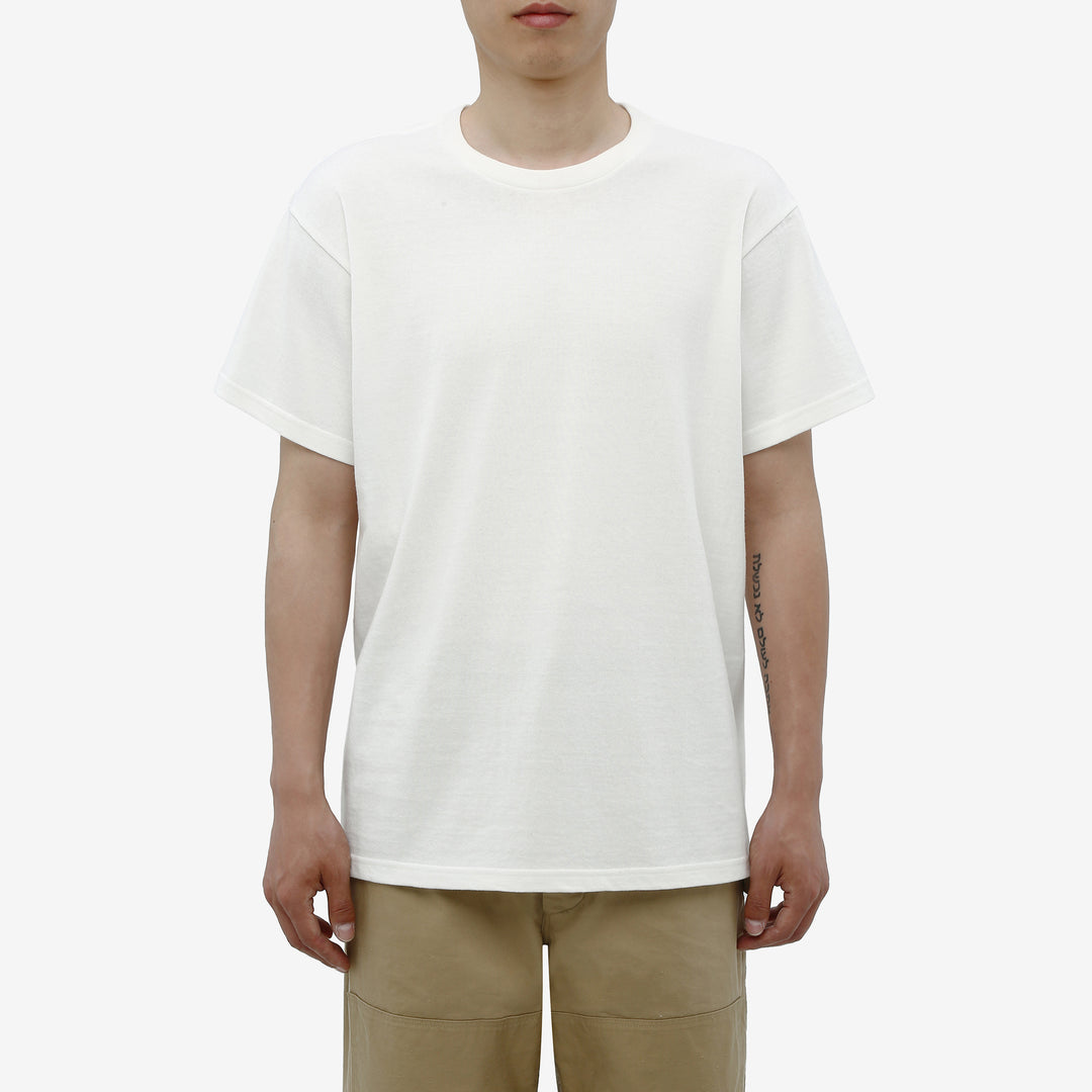 WASEW WSW-001-20 6.2oz Loopwheeled Pack T-Shirt in crew neck, made from custom loopwheeled jersey in Wakayama Japan wear image front
