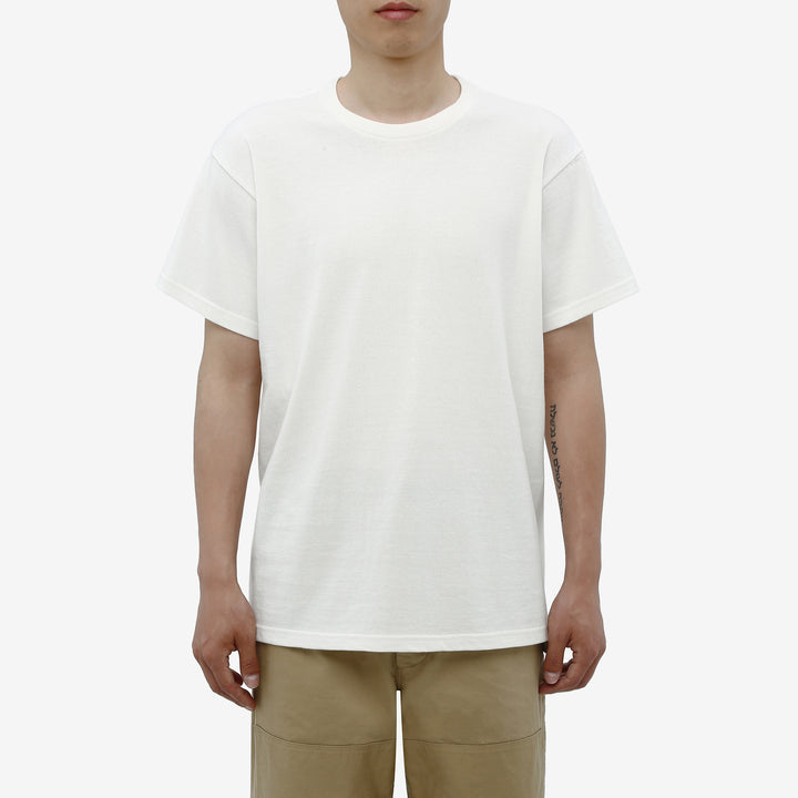 WASEW WSW-001-20 6.2oz Loopwheeled Pack T-Shirt in crew neck, made from custom loopwheeled jersey in Wakayama Japan wear image front