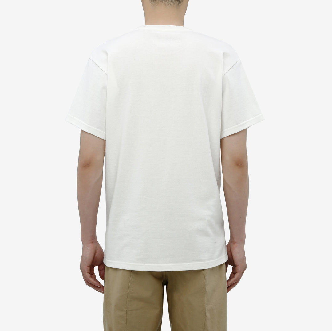 WASEW WSW-001-20 6.2oz Loopwheeled Pack T-Shirt in crew neck, made from custom loopwheeled jersey in Wakayama Japan wearing image back
