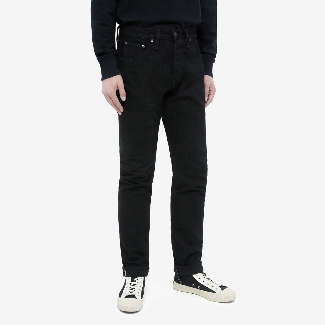 Pure Blue Japan XX-019 black selvedge denim relaxed tapered jeans Japan wear image side